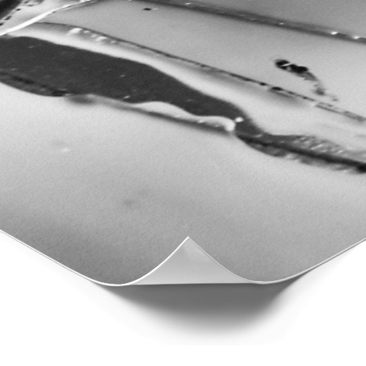 Risse Windschutzscheibe B&W Poster (Ecke)