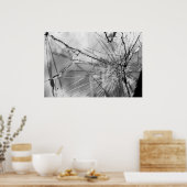 Risse Windschutzscheibe B&W Poster (Küche)