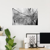 Risse Windschutzscheibe B&W Poster (Heimbüro)