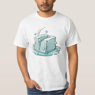 Rissige Eiswürfel-Illustrationskunst T-Shirt
