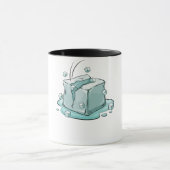 Rissige Eiswürfel-Illustrationskunst Tasse (Zentrum)