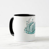Rissige Eiswürfel-Illustrationskunst Tasse (Vorderseite Links)