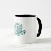 Rissige Eiswürfel-Illustrationskunst Tasse (VorderseiteRechts)