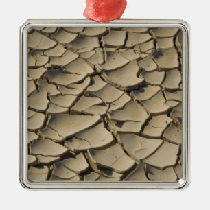 Rissige Schlammbildung auf dem Talboden von Silbernes Ornament