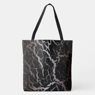 Rissige Space Lava - Weiß/Braun Tasche