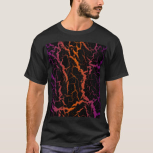 Rissige Weltraumlava - Lila/Orange T-Shirt