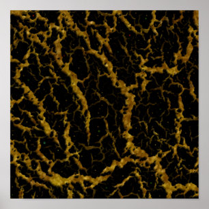 Rissiger Weltraumlava - Glitter Orange Poster