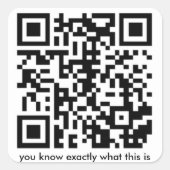 Rissrolle qr-Code Quadratischer Aufkleber (Vorderseite)