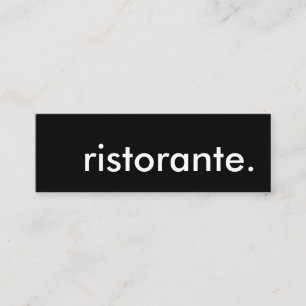 Ristorante. Mini Visitenkarte