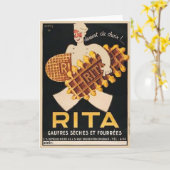 Rita Biscuits Vintage Ad Karte (Gelbe Blume)