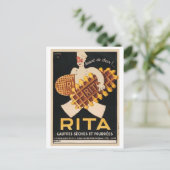 Rita Biscuits Vintage Ad Postkarte (Stehend Vorderseite)
