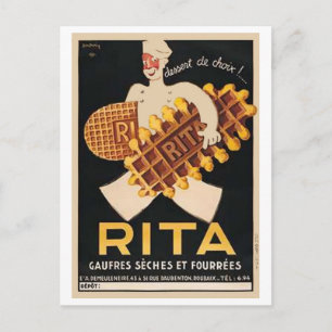Rita Biscuits Vintage Ad Postkarte