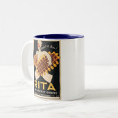 Rita Biscuits Vintage Ad Zweifarbige Tasse (Vorderseite Links)