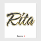 Rita black gold Lettering Aufkleber Sticker (Blatt)