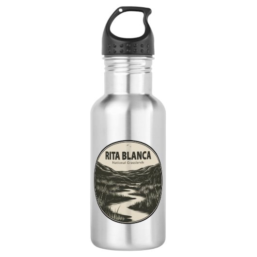 Rita Blanca National Grasslands Stream Edelstahlflasche (Vorderseite)