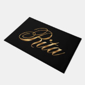 Rita gold Design Lettering Türmatte (Schrägansicht)