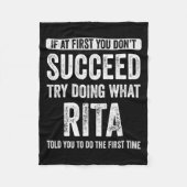 Rita If At First You Dont Succeed Try Doing What Fleecedecke (Vorderseite)