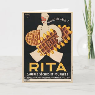 Rita Kekse Vintage-Werbung Karte