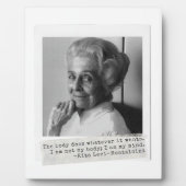 Rita Levi-Montalcini Zitat Frauen in der Wissensch Fotoplatte (Vorderseite)