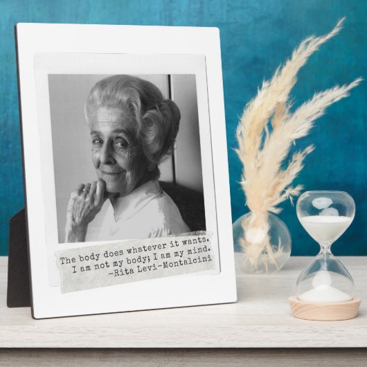 Rita Levi-Montalcini Zitat Frauen in der Wissensch Fotoplatte (Seite)