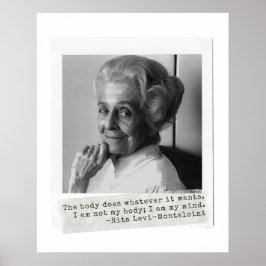 Rita Levi-Montalcini Zitat Frauen in der Wissensch Poster
