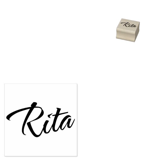 Rita name cursive Skriptsignatur Gummistempel (Stempel)
