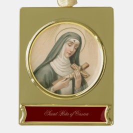 Rita von Cascia (M 015) Banner-Ornament Gold