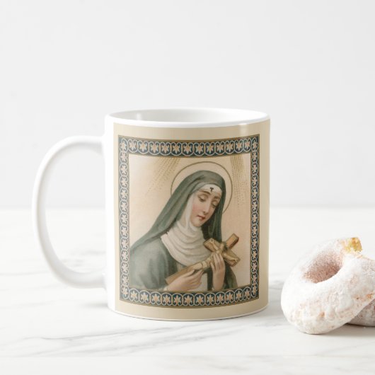 Rita von Cascia (M 015) Kaffeetasse (Mit Donut)