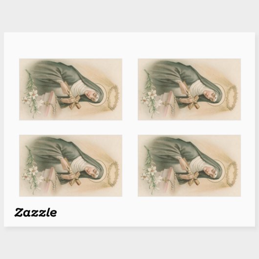 Rita von Cascia (M 015) Rechteckiger Aufkleber (Blatt)