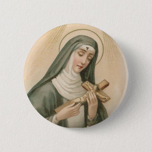 Rita von Cascia (M 015) Runde Button (Vorderseite)