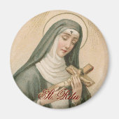 Rita von Cascia (M 015) Runde Magnet (Vorne)