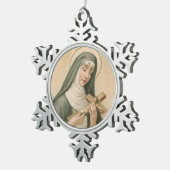 Rita von Cascia (M 015) Schneeflocken Zinn-Ornament (Rechts)