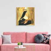 Rita von Cascia mit Krone von Thorns Angel Leinwanddruck (Insitu (Wohnzimmer))