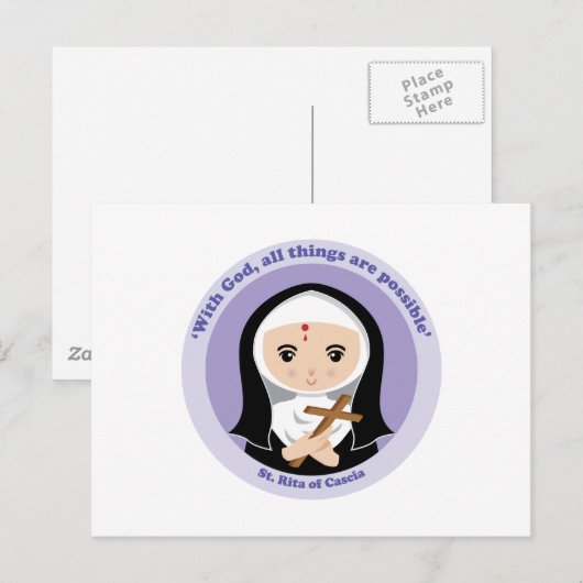 Rita von Cascia Postkarte (Vorne/Hinten)