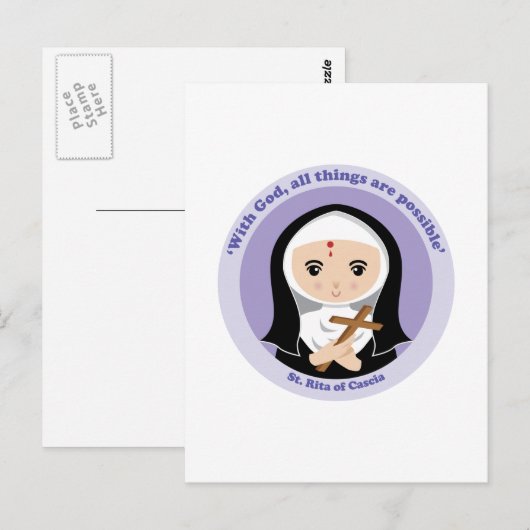 Rita von Cascia Postkarte (Vorne/Hinten)