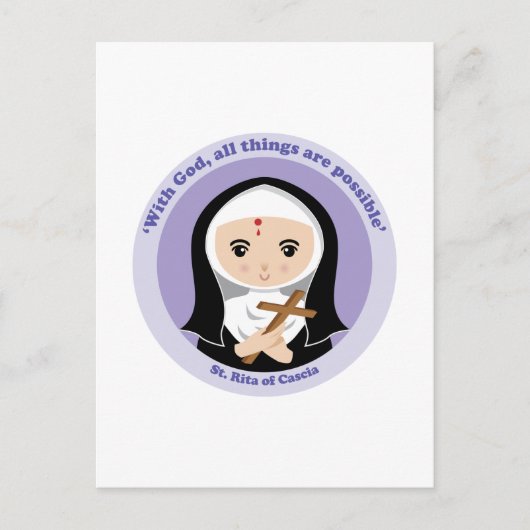 Rita von Cascia Postkarte (Vorderseite)