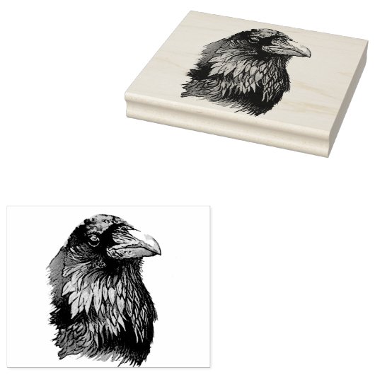 Ritratto di corvo gummistempel (Stempel)