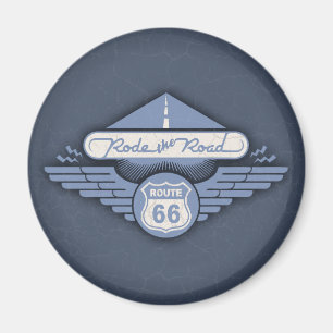 Ritt die Straße - Blau Magnet