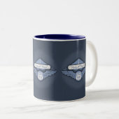 Ritt die Straße - Blau Zweifarbige Tasse (VorderseiteRechts)