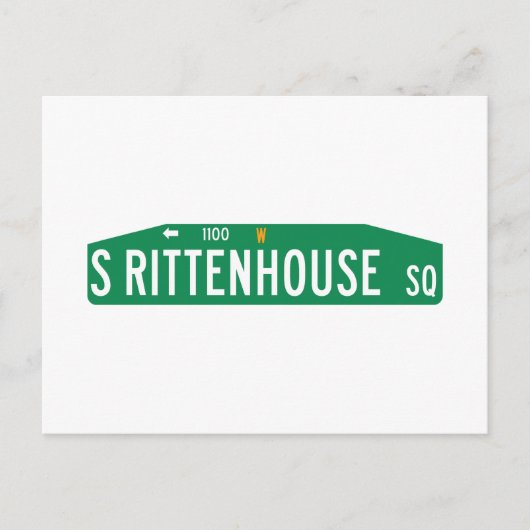 Rittenhouse Square, Philadelphia, PA Street Sign Postkarte (Vorderseite)