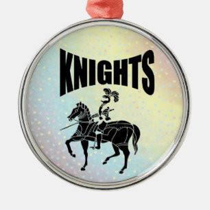 Ritter-Andenken-Verzierung Silbernes Ornament