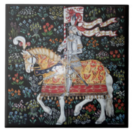 Ritter auf dem Horseback Montacute Tapestet Tile T Fliese