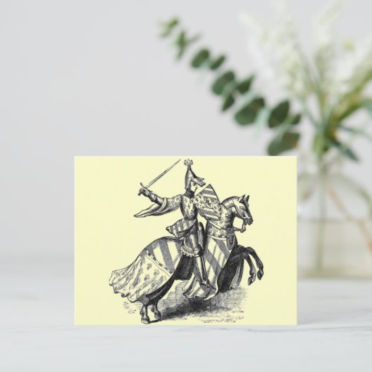Ritter auf der Postkarte des Pferdes (Stehend Vorderseite)