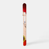 Ritter auf einem aufbäumenden Pferd Roter Rubin-Ed iPhone 16 Hülle (Linke Seite)