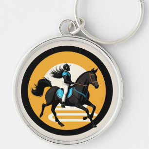 Ritter auf einem Pferd reitend Schlüsselanhänger