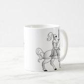 Ritter auf Pferd Kaffeetasse (VorderseiteRechts)