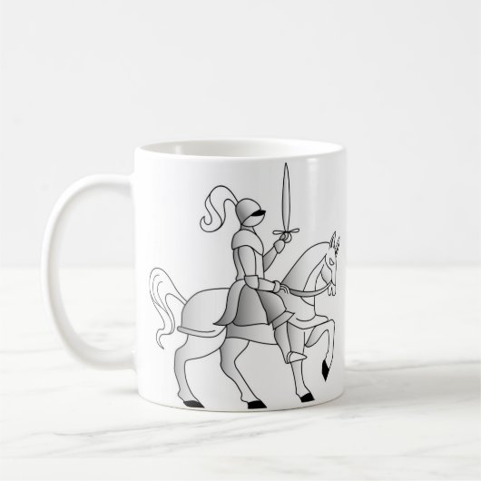 Ritter auf Pferd Kaffeetasse (Links)