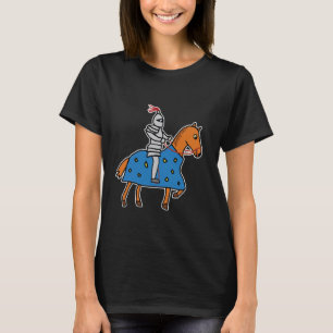 Ritter auf Pferd Lustige mittelalterliche Ritter R T-Shirt