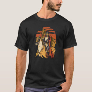 Ritter auf Pferd Mittelalterliche Renaissance-Mess T-Shirt