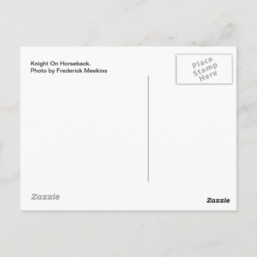 Ritter auf Pferd Postkarte (Rückseite)